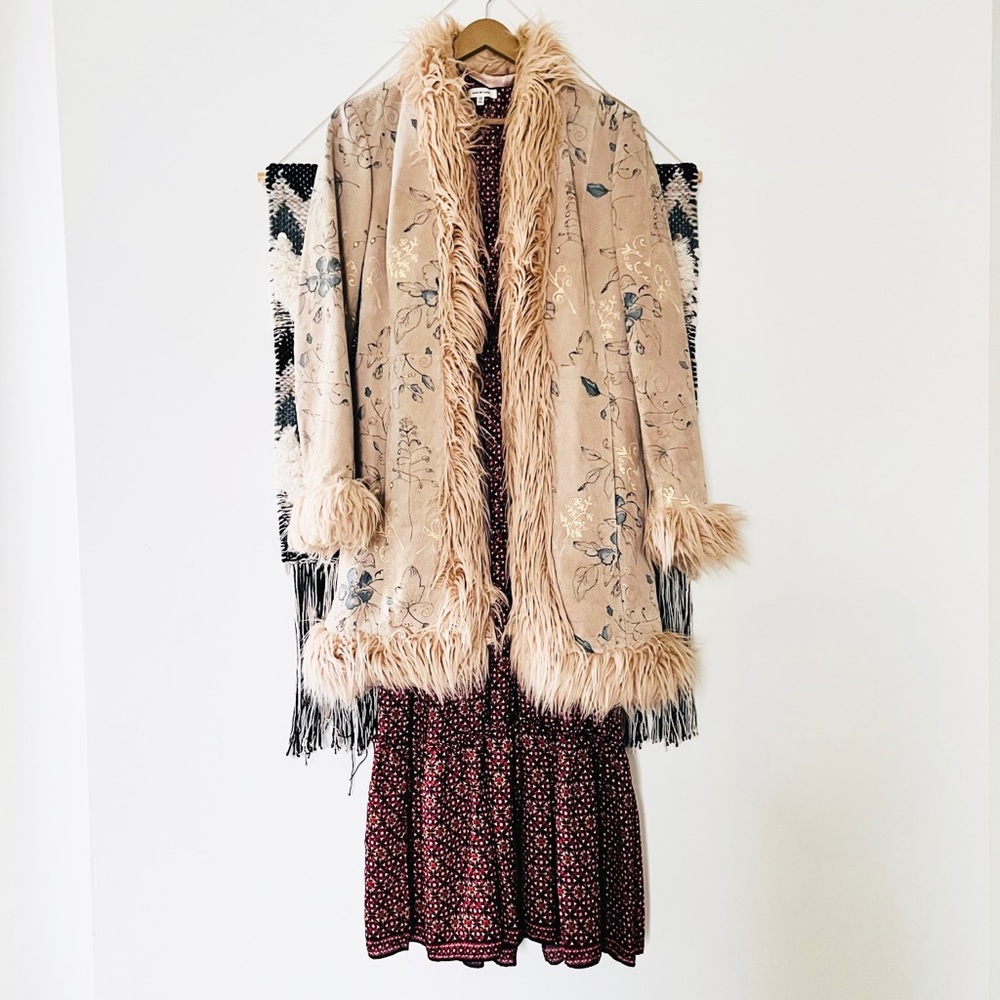 Wilsons Leather Fur Bohemian Coat